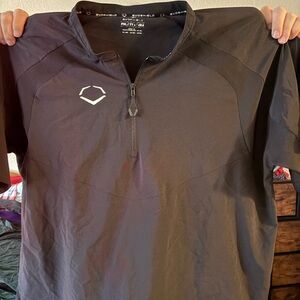 Black Men's Short Sleeve Baseball Windbreaker